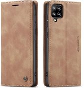 Samsung Galaxy A42 5G - CaseMe hoesje met pasjeshouder - Bookcase - LICHTBRUIN