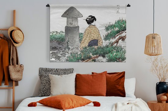 Tapisserie - Tapisserie - Kimono - Femme - Nature - Japon - 150x112,50 cm - Tapisserie