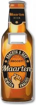 flesopener Maarten 8,5 x 6 cm staal bruin