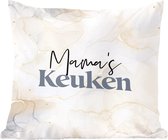 Sierkussens - Kussentjes Woonkamer - 50x50 cm - De keuken is van mama - Koken - Moeder - Marmer - Kok - Spreuken