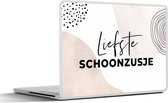 Laptop sticker - 15.6 inch - Familie - 'Liefste schoonzusje' - Spreuken - Quotes - 36x27,5cm - Laptopstickers - Laptop skin - Cover