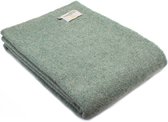 Tweedmill Plaid zonder franje Groen (Stitch Beehive Sea Green) - Nieuw wol - Made in the UK