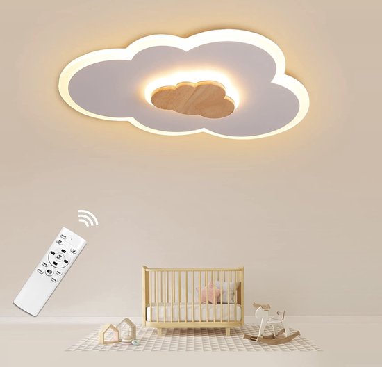 Led-plafondlamp, wolken, plafondlamp, dimbaar met afstandsbediening, 26 W,  3000-6500... | bol.com