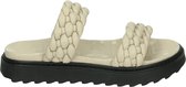 Shabbies Amsterdam Slipper Imitatie Leer Gevlochten Beige - Maat 40