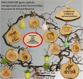 Natuurlijke Paasversiering Hangdecoratie met PAAS GRAVURE op een echte boomschijf 5-6 cm Ø | SET VAN 10 STUKS € 24,95 Inclusief verzenden | Paas decoratie | Pasen - Paasversiering
