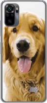 Geschikt voor Xiaomi Redmi Note 10 hoesje - Portret van een super mooie Golden Retriever - Siliconen Telefoonhoesje