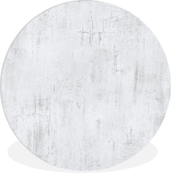 WallCircle - Wandcirkel ⌀ 140 - Beton - Grijs - Wit - Ronde schilderijen woonkamer - Wandbord rond - Muurdecoratie cirkel - Kamer decoratie binnen - Wanddecoratie muurcirkel - Woonaccessoires