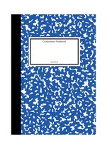 Notitieboek - Klassiek - Blauw - Softcover - Composition - Gelijnd - Werk - Studie - School - Dagboek - Elastiek - Boekenlegger - Cadeau - Relatiegeschenk -