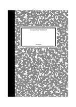 Notitieboek - Grijs - Klassiek - Softcover - Composition - Gelijnd - Werk - Studie - School - Dagboek - Elastiek - Gratis Boekenlegger - Cadeau - Relatiegeschenk