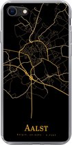 Geschikt voor iPhone 8 hoesje - Aalst - Kaart - Gold - Siliconen Telefoonhoesje