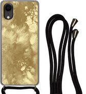 Coque avec cordon iPhone XR - Or - Peinture - Abstrait - Siliconen - Bandoulière - Coque arrière avec cordon - Coque pour téléphone avec cordon - Coque avec corde