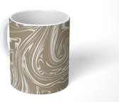 Mok - Marmer - Beige - Crème - 350 ML - Beker - Uitdeelcadeautjes