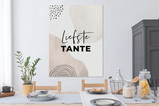 Canvas schilderij 90x120 cm - Wanddecoratie Spreuken - Quotes - 'Liefste tante' - Familie - Muurdecoratie woonkamer - Slaapkamer decoratie - Kamer accessoires - Schilderijen op canvas