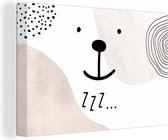 Tableau 150x100 cm - Décoration murale Citations - Zzz... - Proverbes - Enfants - Kids - Bébé - Garçons - Meiden - Décoration murale salon - Décoration chambre - Accessoires chambre - Tableaux