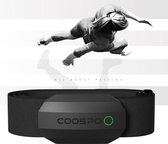 COOSPO H808S Bluetooth hartslagmeter, hartcoherentie meting, borstband, ANT+ hartslagmeter, waterdicht, HRM-sensor, compatibel met Garmin, Zwift, Wahoo, Rouvy, Strava, Polar Beat