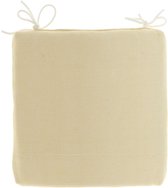 Unique Living | Chairpad rib 40x40cm soft yellow | Kussen woonkamer of slaapkamer