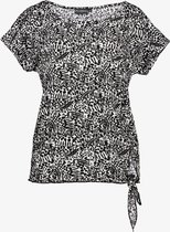 TwoDay geknoopt dames T-shirt met print - Zwart - Maat M