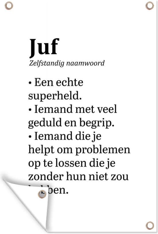 Décoration murale Citation - Merci professeur - Wit - Professeur - 120x180 cm - Poster jardin