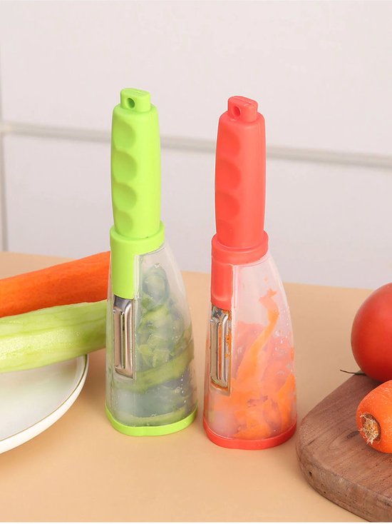 Acheter Éplucheur de fruits avec récipient outil d'épluchage de légumes  cuisine pomme de terre éplucheur en plastique râpe Gadgets