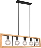 LED Hanglamp - Hangverlichting - Iona Aplon - E27 Fitting - 4-lichts - Rechthoek - Mat Zwart - Aluminium