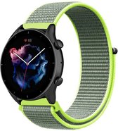 Nylon Smartwatch bandje - Geschikt voor  Amazfit GTR 3 - Pro nylon band - fluoriserend - GTR 3 & GTR 3 Pro - Strap-it Horlogeband / Polsband / Armband