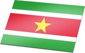 Set van 2 vlagstickers - Suriname - Stickers - 6 x 9 cm