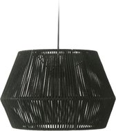 Kave Home - Cantia katoenen plafondlamp met zwarte afwerking Ø 36,5 cm