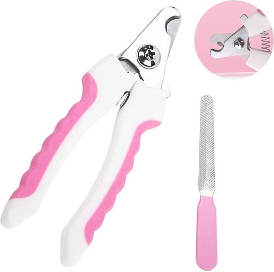 Professor Q - Professionele Nagelknipper Hond en Kat - Nageltang - Nagelschaar Konijn, Cavia en andere dieren - Roze