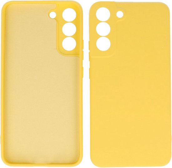 Coque Samsung Galaxy S22 - 2,0 mm d'épaisseur - Fashion arrière tendance - Coque en Siliconen - Jaune