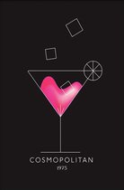 Walljar - Cosmopolitan Cocktail - Muurdecoratie - Poster met lijst