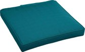 Stoelkussens voor binnen/buiten emerald groen 40 x 40 x 4 cm - Water en UV bestendig