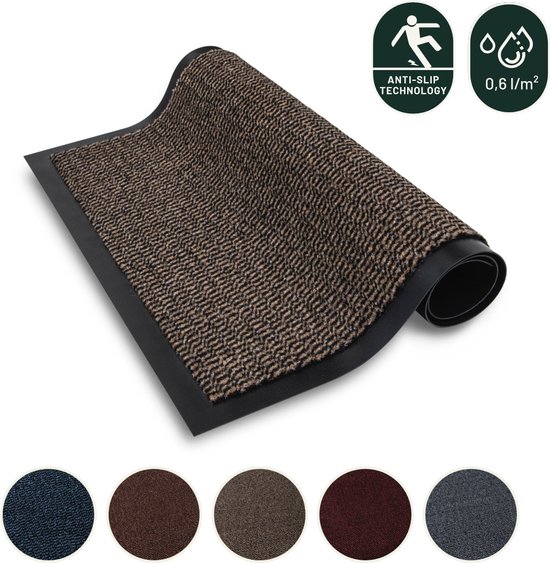 Deurmat Voor Binnen 40 x 144 cm Antislip, Stofdicht, Waterdicht Antislip Droogloopmat Voor Binnen en Buiten Voor Vuilvanger Voor Voordeur, Gang, Entree, Keuken, Rood