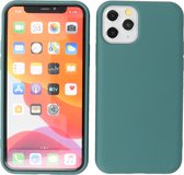 iPhone 11 Pro Hoesje - 2.0mm Dikke Fashion Telefoonhoesje Backcover - Siliconen Hoesje - Donker Groen