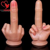 Mega Middelvinger Dildo XXL  | Anaalplug | Buttplug | Vinger dildo | SM | BDSM | Inclusief GRATIS tube glijmiddel