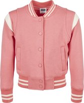 Urban Classics Kinder Jacket -Kids 146- Inset College Sweat Roze