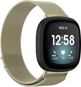 Somstyle Milanees Bandje Geschikt Voor Fitbit Versa 3 - Champagne