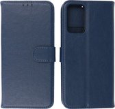 Oppo A95 4G & Oppo A74 4G Hoesje - Book Case Telefoonhoesje - Kaarthouder Portemonnee Hoesje - Wallet Cases - Navy