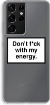 Case Company® - Samsung Galaxy S21 Ultra hoesje - My energy - Soft Cover Telefoonhoesje - Bescherming aan alle Kanten en Schermrand