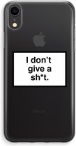 Case Company® - iPhone XR hoesje - Don't give a shit - Soft Cover Telefoonhoesje - Bescherming aan alle Kanten en Schermrand