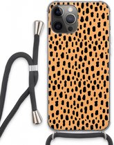 Case Company® - iPhone 13 Pro Max hoesje met Koord - Panter - Telefoonhoesje met Zwart Koord - Extra Bescherming aan alle Kanten en Over de Schermrand