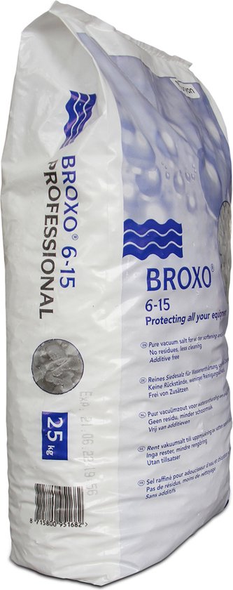 Broxo 6-15 - 25kg - Zwembadzout - Regeneratiezout - Waterontharder - Ontkalkingsmiddel - 6 - 15mm korrels