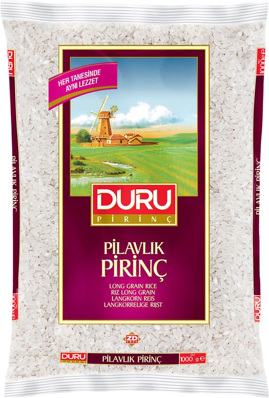Duru Pilav rijst - lange korrels voor diverse gerechten - 4 x 1000g | bol