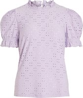 VILA VIKAWA S/S FLOUNCE  TOP/SU - NOOS Dames T-shirt Pastel Lilac - Maat L