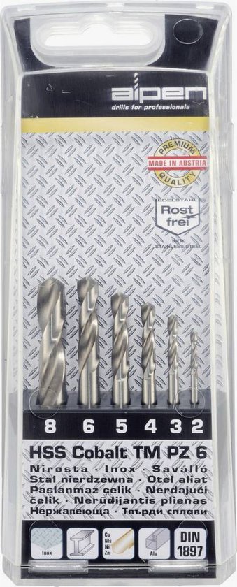 WeLiQu® Perçage parfait HSS-E M35 Cobalt - Lot de 19 forets hélicoïdaux de 1 à 10 mm, 0,5 mm