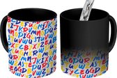 Magische Mok - Foto op Warmte Mokken - Koffiemok - Regenboog - Letters - Alfabet - Design - Magic Mok - Beker - 350 ML - Theemok