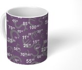 Mok - Koffiemok - Prijs - Abstract - Cijfers - Design - Mokken - 350 ML - Beker - Koffiemokken - Theemok