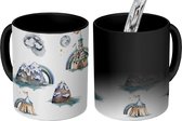 Magische Mok - Foto op Warmte Mokken - Meisjes - Patronen - Kasteel - Kinderen - Magic Mok - Beker - 350 ML - Uitdeelcadeautjes