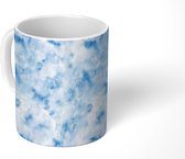 Mok - Patroon - Blauw - Waterverf - Mokken - 350 ML - Beker - Uitdeelcadeautjes