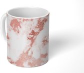 Mok - Marmer print - Luxe - Patroon - Rose - Mokken - 350 ML - Beker - Uitdeelcadeautjes