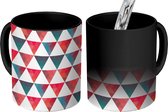 Magische Mok - Foto op Warmte Mokken - Koffiemok - Driehoek - Mozaïek - Design - Magic Mok - Beker - 350 ML - Theemok